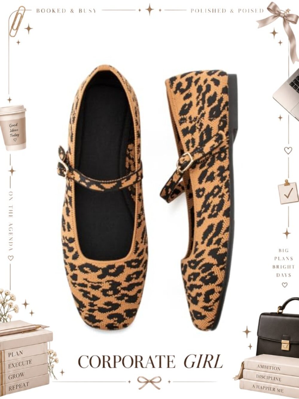 Knit Flats Square Toe Ankle Strap Comfort Ballet Mary Jane Office Shoe